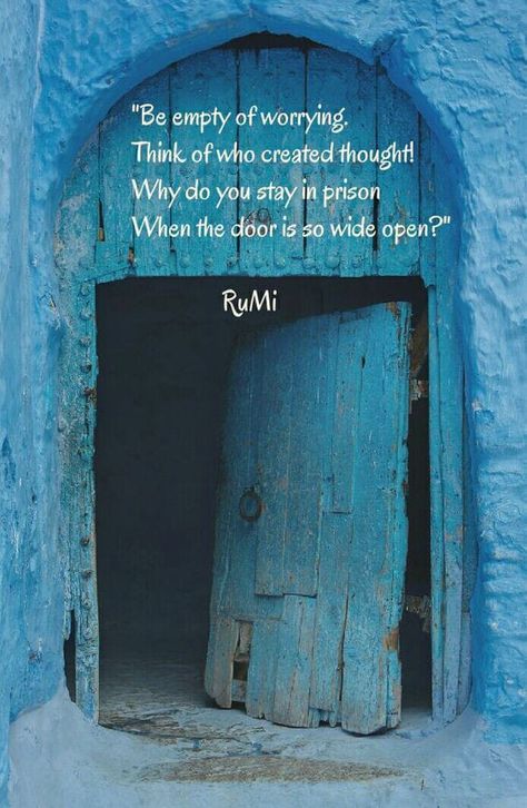 Rumi, A Quote, The Door, Quotes, Blue