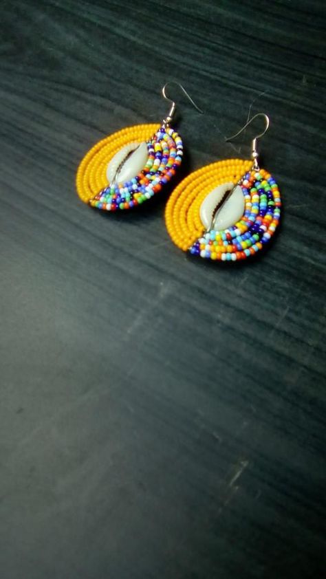 Shells Jewellery, Africa Earrings, Earrings Bead, African Earrings, Seashell Jewelry, Ring Der O, Women Earrings, Earrings Beaded, Free Earrings