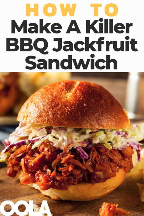 Vegan Jackfruit Recipes, Sandwich Appetizers, Brown Briefcase, Jackfruit Sandwich, Resep Sandwich, Vegan Jackfruit, Jack Fruit, Bbq Jackfruit, Jackfruit Recipes