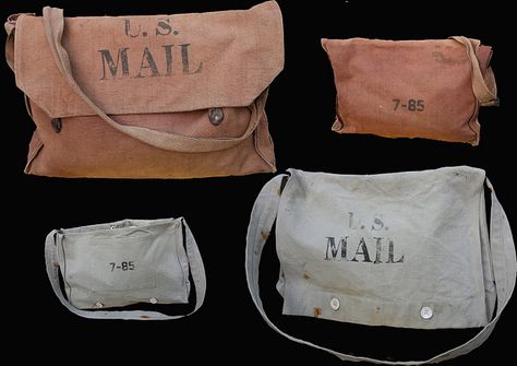 All the bags on this post are original vintage mail carrier or army pieces! Mail Carrier Bag, Vintage Canvas Bags, Post Man, Vintage Mail, Boat Bag, Safari Outfits, Mail Bag, Mail Carrier, Merchant Navy