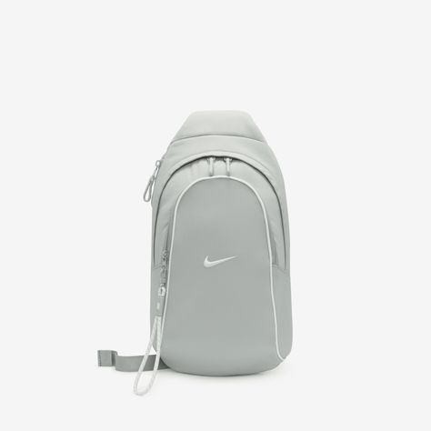 Nike Sling Bag, Nike Clothing, Tiktok Outfits, Grey Backpacks, Packable Jacket, Grey Nikes, Fit Ideas, Bag Light, Essential Bag