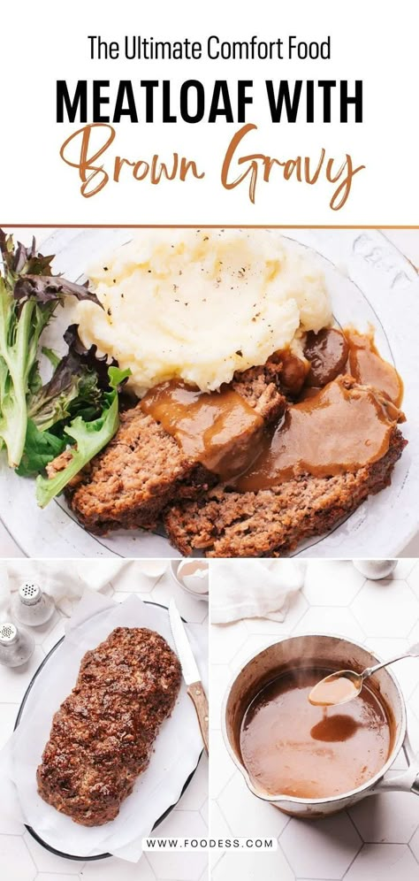 Gravy For Meatloaf, Meatloaf With Brown Gravy, Meatloaf And Gravy, Meatloaf Gravy, Brown Gravy Meatloaf, Juicy Meatloaf, Meatloaf With Gravy, The Best Meatloaf Recipe, Best Meatloaf Recipe