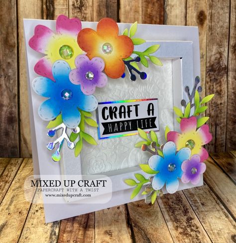 Floating Frame Cards – MIXED UP CRAFT Up Craft, Envelope Box, Kinds Of Shapes, Frame Card, Fancy Fold Cards, Fancy Folds, Card Tutorials, Youtube Tutorials, Folded Cards