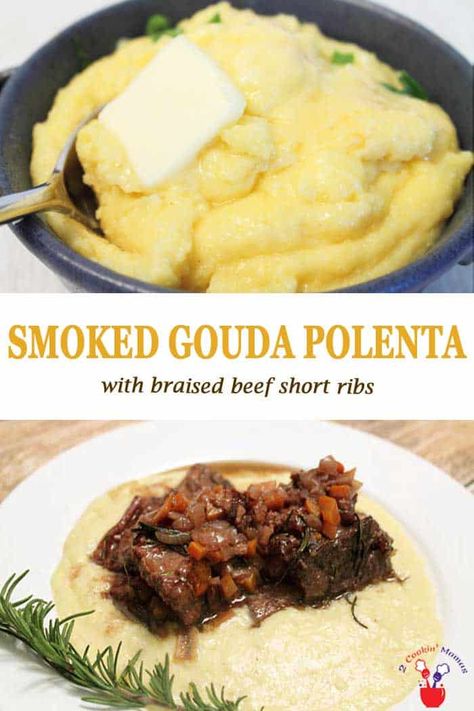 Polenta Recipes Vegan, Gouda Recipe, Kale Salads, Cheese Polenta, Butternut Squash Kale, Smoked Gouda Cheese, Polenta Recipes, Smoked Gouda, Gouda Cheese