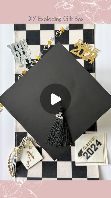 Jennifer Whitney on Instagram: "Let’s make a DIY exploding gift box for graduates all with items from @michaelsstores.

👩🏼‍🎓First you’ll slice all 4 corners of the 3 different sized boxes.

👩🏽‍🎓Next you’ll attach your items with double sided tape. I love that Michaels has #everythingtocreateanything from the craft supplies, to candy, trading cards, gift cards and more!

👨🏼‍🎓You will attach each box at the center using hot glue. Repeat with each layer until complete.

👨🏿‍🎓I added some paper shreds, a small toy and money rolled up like diplomas to the smallest box. 

🧑🏻‍🎓Fold in the sides and top with the lid to each box. 

🎓Lastly- I added card stock and a tassel to give it that graduation cap look! 

🔗comment GRAD and I’ll send you a link to everything I used! 

Follow @mi Exploding Gift Box, Graduation Money Gifts, Graduation Money, Money Gifts, Diy Gift Box, Grad Gifts, Money Gift, Diy Box, Double Sided Tape