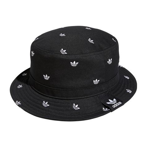 PRICES MAY VARY. 98% Polyester, 2% Spandex Imported Pull-On closure Hand Wash Only Bucket hat silhouette Mini Trefoil branding embroidered all-over Branded woven label Interior lining Bucket Adidas, Topi Bucket, Adidas Bucket Hat, White Bucket Hat, Adidas Hat, Bucket Hat Black, Cotton Farming, Adidas Originals Mens, Bucket Hats