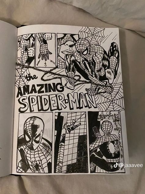 The Amazing Spiderman Drawing, Spiderman Drawing Sketches, Drawing Ideas Spiderman, Spiderman Doodle, Spiderman Drawings, Sketchbook Pages Inspiration, Jack Ross, Sketchbook Design, Spiderman Drawing