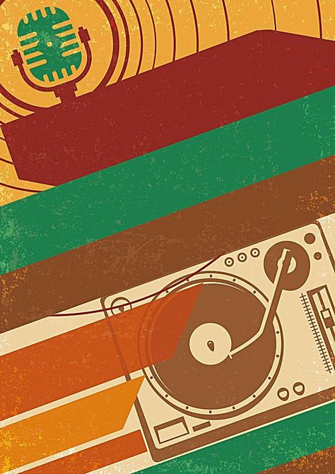 Retro music poster background material Music Poster Background, Book Design Graphique, Retro Music Poster, Illustration Design Graphique, Poster Vintage Retro, Background Retro, Vintage Music Posters, Illustration Simple, Music Poster Design