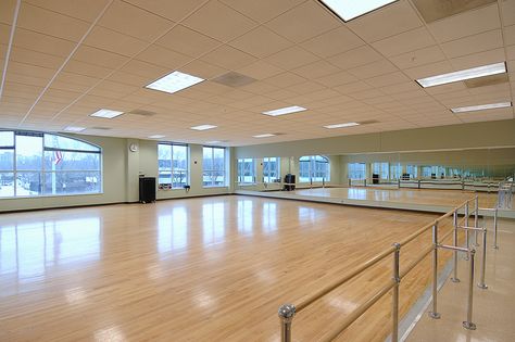 Dance Studio Dance Studio Design, Boarding School Aesthetic, Dance Studio Decor, School Building Design, Dance Rooms, School Interior, School Campus, Dream School, Dance School