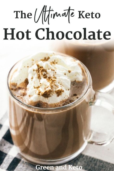 Keto Hot Chocolate Recipe, Keto Hot Chocolate, Fathead Dough, Keto Holiday, Low Carb Drinks, Starting Keto Diet, Hot Chocolate Recipe, Keto Pizza, Low Carb Dessert