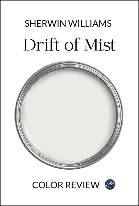 Sherwin Williams Drift Of Mist SW 9166: Paint Color Review - Kylie M Interiors Sherwin Williams Drift Of Mist, Benjamin Moore Intense White, Drift Of Mist, Kylie M Interiors, Cream Paint Colors, Worldly Gray, Painting Station, Diy Paintings, Best White Paint