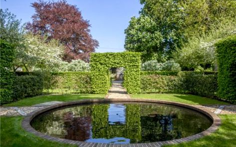 Brick Fountain, Modern Pond, Patio Water Feature, Patio Fountain, Oval Pool, Garden Pond Design, Round Pool, Swimming Pond, Pool Fountain