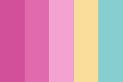 Watching Cartoons, Bubblegum Color, Blush Color Palette, Hex Color Palette, Pink Palette, Palette Ideas, Summer Color Palette, Color Palette Pink, Nature Color Palette