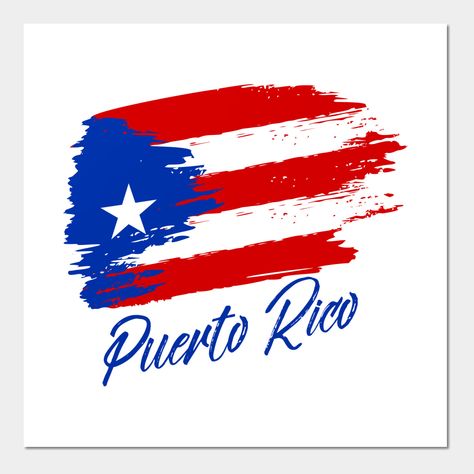 Boricua! -- Choose from our vast selection of art prints and posters to match with your desired size to make the perfect print or poster. Pick your favorite: Movies, TV Shows, Art, and so much more! Available in mini, small, medium, large, and extra-large depending on the design. For men, women, and children. Perfect for decoration. Puerto Rico Flag Art, Puerto Rican Flag, Puerto Rico Flag, Puerto Rican, Design Wall, Street Scenes, Blue Design, Puerto Rico, Wall Design