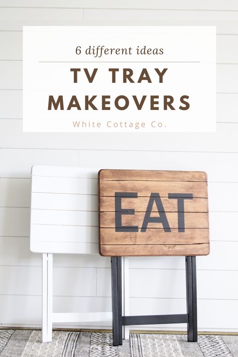 Upscale Tv Tray, Upcycle Tv Tray, Repurposed Tv Trays Ideas, Painting Tv Trays, Wood Tv Trays Makeover, Wooden Tv Trays Makeover, Painted Tv Trays Ideas, Cricut Furniture Projects, Tv Tray Ideas