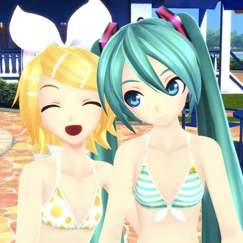 Pfp Girl, Rin Kagamine, Miku Hatsune Vocaloid, Vocaloid Funny, Project Diva, Vocaloid Characters, Miku Hatsune, Matching Profile, Pose Reference Photo