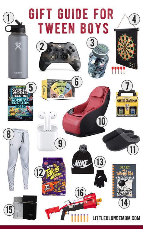 Gift Guide for Tween Boys  |  Christmas Gift Ideas  |  Little Blonde Mom Christmas Gift Ideas For Teenage Girl, Christmas Gifts For Teenagers, Girls Gift Guide, Presents For Boys, Teenager Gifts, Gifts For Teen Boys, Christmas Gifts For Boys