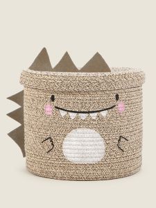 Dinosaur Storage Basket | Baby | George at ASDA Dinosaur Storage, Kids Play Corner, Dinosaur Kids Room, Funky Room, Play Corner, Dinosaur Bedroom, Nursery Baskets, Dinosaur Room, Big Boy Bedrooms