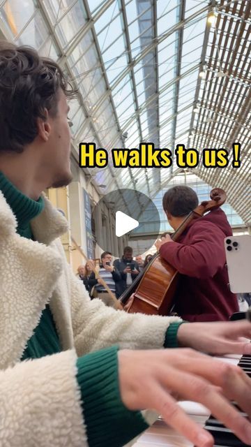 Charles Gaugué on Instagram: "This train station got completely CRAZY.. Look carefully at the crowd 👀 With the amazing @agencemusicaledeparis @marie.wltr @michaelnirvan @heliafassi @aurelien.froissart Thank you for your talent!! #violin #coldplay #vivalavida✌ #piano #cello #trainstation" Street Music, Fun Video, Crazy Train, Music Sing, Viva La Vida, Low Poly Models, January 23, Happy Fun, Music Performance