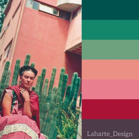 Mexican Inspired Color Palette, Frida Kahlo Palette, Frida Color Palette, Frida Kahlo Colour Palette, Mexican Colour Scheme, Latina Color Palette, Mexican Pink Color Palette, Mexican Pallete Color, Mexican Colors Palette