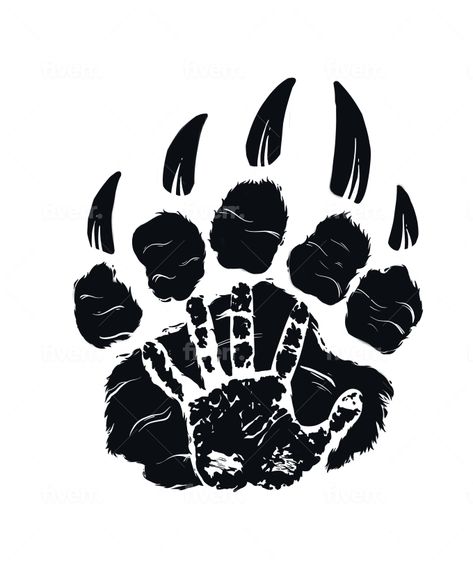 Bear Claw Tattoos For Men, Bear Paw Drawing, Wolf Paw Tattoos, Bear Claw Tattoo, Welding Hood, Claw Tattoo, Tree Tattoo Forearm, Animal Signs, Arte Viking