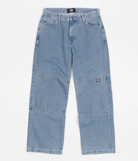 Coin Pocket Jeans, Zara Jeans Outfit, Brain Illusions, Stussy Clothing, Double Knee Jeans, Dickies Double Knee, Dickies Carpenter Jeans, Survival Clothing, Fitted Slacks