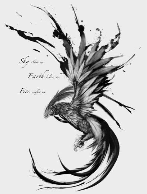 Phoenix tattoo with quote More Pi Tattoo, Tato Phoenix, Arabic Calligraphy Tattoo, Phönix Tattoo, Konst Designs, Personaje Fantasy, Kunst Tattoos, Phoenix Tattoo Design, Calligraphy Tattoo