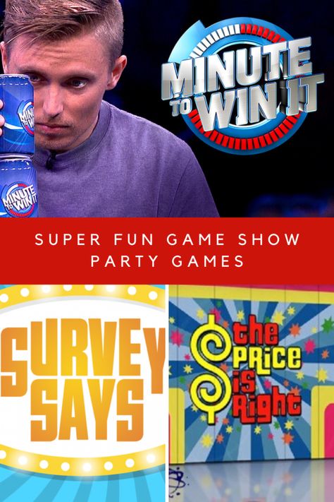 Super Fun Game Show Party Games You Can Recreate At Home - Fun Party Pop Family Game Show Ideas, Game Show Activities, Tv Game Show Party Ideas, Game Show Birthday Party Ideas, Game Show Birthday Party, Game Show Themed Party Ideas, Diy Game Show Games, Game Show Theme Party, Gameshow Party