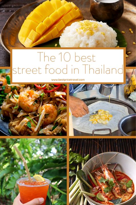 When it comes to incredible street food in Thailand, you will fall in love with a great diversity of street food here from the first bite, no matter where you come from and what kind of food you are interested in. There is a variety of dishes for you to choose in Thailand streets, which attract a lot of tourists coming back each year. Have a look at the list of 10 must-try Thai street food below and take your chance to taste every single dish when you are in this foodie paradise. Best Food In Thailand, What To Eat In Thailand, Thailand Food Street, Foods In Thailand, Thailand Tips, Thai Food Dishes, Thailand Street Food, Elephant Thailand, Traditional Thai Food