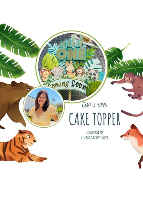 DIY Cricut Cake Topper - Wild One Theme Cricut Cake Topper, Wild One Theme, Layered Cake Topper, Cut Dog Nails, Cricut Cake, 3d Cake Toppers, Cake Topper Svg, Trendy Halloween Costumes, 3d Cake