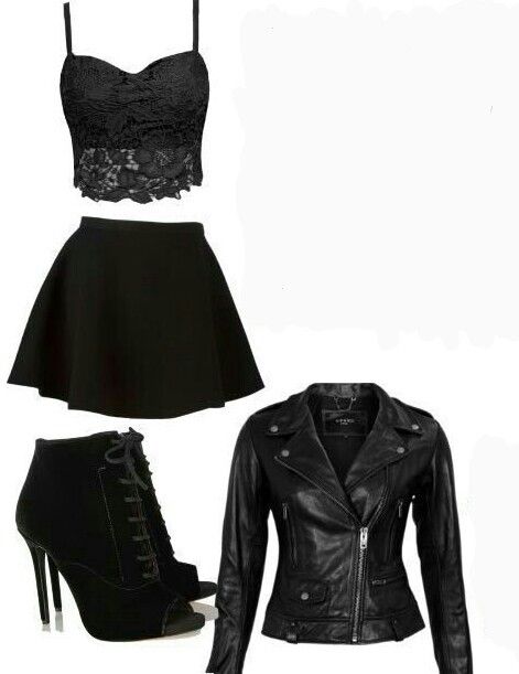 Tvd Outfits Ideas, Shadow Hunters Outfit, Tvd Outfit Ideas, Tvd Outfits, Katherine Pierce Outfits, Quick Outfits, Crop Top Outfits, Gothic Outfits, Goth Outfits