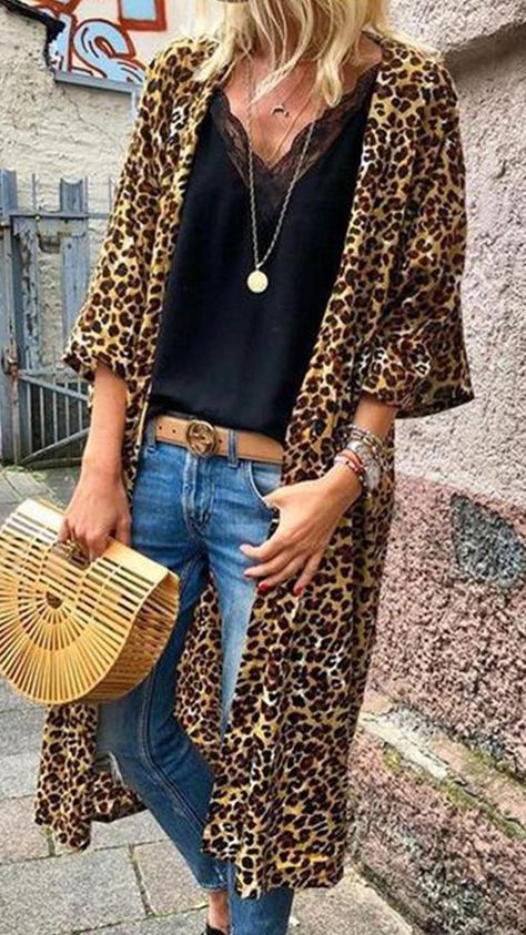 a3545bd79d31f9a72d3a78690adf73fcdesc49526647ri Leopard Print Outfits, Bag Zara, Mode Kimono, Windbreaker Jacket Women, Leopard Print Coat, Leopard Cardigan, Leopard Print Cardigan, Mode Abaya, Cooler Look