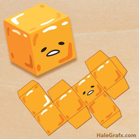 Origami Templates Free Printable, Paper Cutout Template, Cute Paper Crafts Printable, Cute Paper Template, Paper Crafts Templates Printable, Gudetama Crafts, Paper Templates Free Printable Crafts, Printable Paper Crafts Templates, 3d Paper Squishy Template