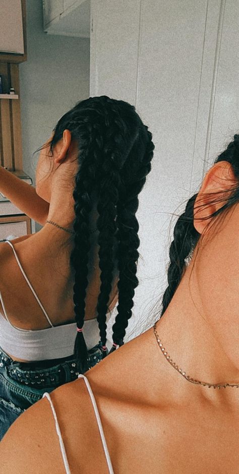 Boxer braids. Dutch braids 3 Dutch Braids, Boxer Braids Short Hair, Dutch Braids With Bangs, Dutch Braid Short Hair, Dutch Braids Short Hair, Dutch Braid Half Up, Track Hair, Braids Dutch, Aesthetic Surgeon