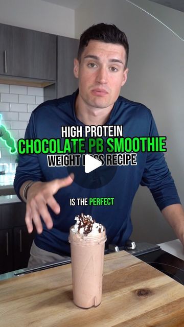 Johnny Hadac on Instagram: "Chocolate PB smoothie ✅

Enjoy the recipe!⬇️

▪️1 frozen banana 
▪️2 tablespoons powdered peanut butter 
▪️1 scoop MD chocolate whey
▪️1 tablespoons chocolate jello mix 
▪️1 serving of any zero sugar chocolate chips
▪️3/4 cup almond milk
▪️ whipped cream 
▪️1 tablespoon Hershey’s chocolate syrup 

▪️ these pancakes are 400 calories with 31 grams of protein 

For over 300 macro friendly recipes, tip sheets for success, budget friendly grocery lists, and all of my simple expert tips - check out the Total Weight Loss Cookbook for everything you need to maximize your health and weight loss goals💪

#weightloss #weightlosstips #nutrition #health #mealprep #diet #food #fatloss #lowcalorie #lowcal #health #muscledummies #life #reelsofinstagram#reels #life #health #inst Chocolate Pb Smoothie, Chocolate Peanut Butter Smoothie Recipes, Almond Milk Whipped Cream, Pb Smoothie, Johnny Hadac, Chocolate Jello, High Protein Peanut Butter, Powdered Peanut Butter, Chocolate Peanut Butter Smoothie