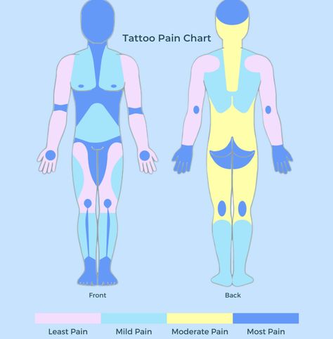 Ultimate Tattoo Pain Guide: Least to Most Painful Body Parts for Tattoos  Are you wondering which body parts experience the most and the least pain when getting a tattoo? When it comes to getting a tattoo, pain is inevitable. The level of pain one experiences during the tattooing process Pain Chart, Getting A Tattoo, Different Tattoos, Poke Tattoo, Large Tattoos, Cover Up Tattoos, Tattoo Removal, Physical Wellness, Tattoo Placement