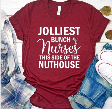 Jolliest Bunch, Nut House, Christmas Tee Shirts, Minnie Shirt, Mickey Shirt, Cricut Christmas, Womens Christmas Shirts, Nurse Christmas, Tumbler Ideas