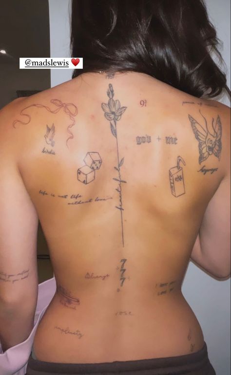 Tattoo Espalda Mujer, Virgo Tattoo Designs, Small Back Tattoos, Mads Lewis, Sharpie Tattoos, Without Love, Stomach Tattoos, Cute Small Tattoos, Stylist Tattoos