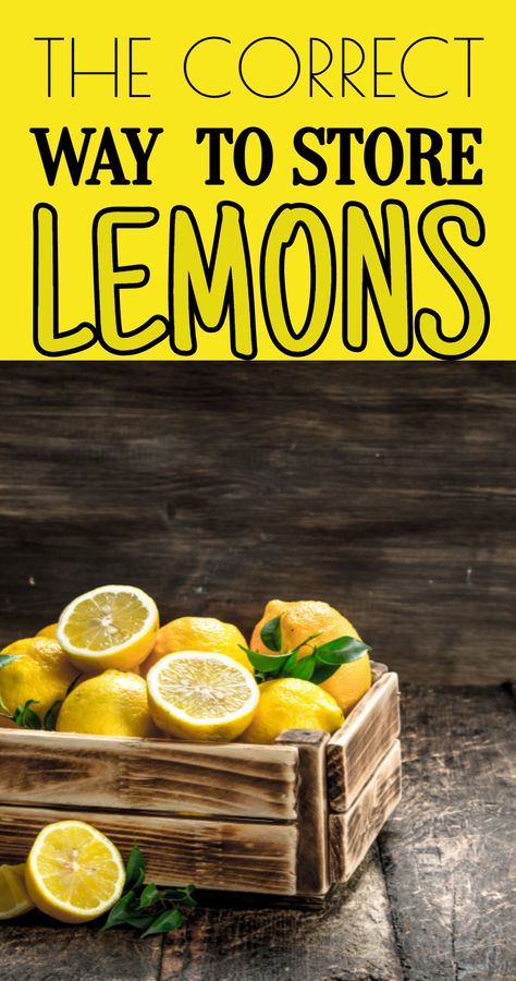 Keeping Lemons Fresh, How To Store Lemons In The Fridge, Lemon Storage Ideas, Store Lemons In Water, Storing Lemons In Water, How To Make Lemons Last Longer, Best Way To Store Lemons, How To Store Lemons And Limes, How To Store Lemons