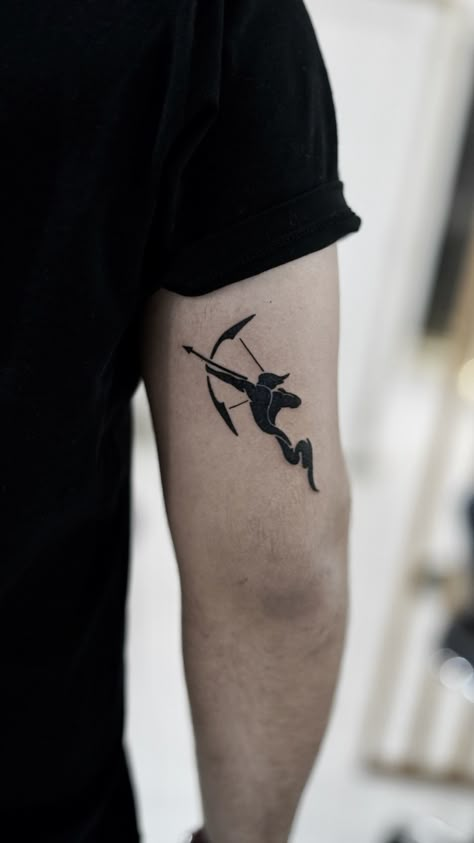 Rashi Tattoo, Archer Tattoo Sagittarius, Sagittarius Tattoo Designs Unique, Tattoo Ideas Sagittarius, Saggitarius Tattoo Unique, Time Piece Tattoo, Archer Tattoo, Sagittarius Tattoo Designs, Tattoo Session