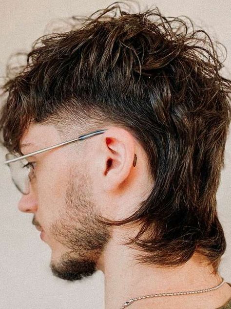 Short Mullet Haircut, Stylish Mullet, Mens Straight Hair, Mens Mullet, Mullet Fade, Short Mullet, Mohawk Mullet, Men Haircut Curly Hair, Mullet Haircut