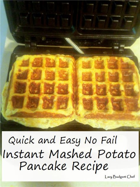 pantry ingredient recipe instant mashed potato pancakes Waffle Mashed Potatoes, Uses For Instant Mashed Potatoes, Recipes Using Instant Potatoes, Potato Pancakes With Instant Potatoes, Instant Potato Pancake Recipe, Potato Pancakes From Instant Potatoes, Potato Flakes Recipes, Instant Mashed Potato Recipes, Instant Potato Pancakes