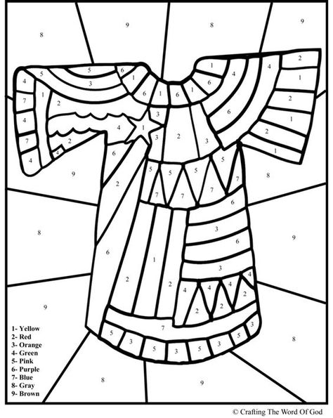 Joseph's Coat Of Many Colors (Color By Number) Coloring pages are a great way to end a Sunday School lesson. They can serve as a great take home activity. Or sometimes you just need to fill in tho...: Monumental Vbs, Joseph's Coat, Sunday School Projects, Sunday School Coloring Pages, Jewish Crafts, Josephs Coat, Hebrew School, Children's Church Crafts, Bible Story Crafts