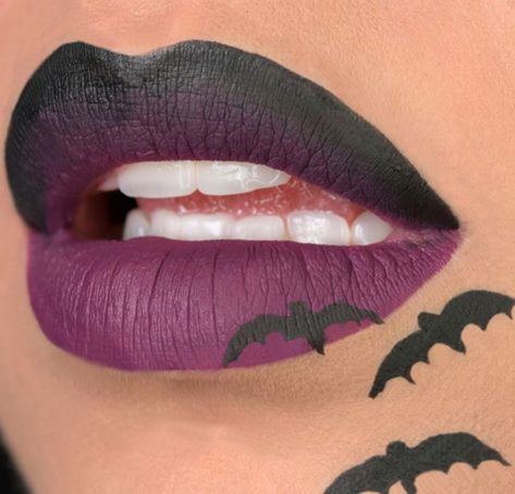 Halloween Lip Art, Halloween Makeup Lips, Witch Lips, Halloween Lip Makeup, Halloween Lipstick, Halloween Lips, Makeup Witch, Halloween Maquillaje, Halloween Makeup Witch