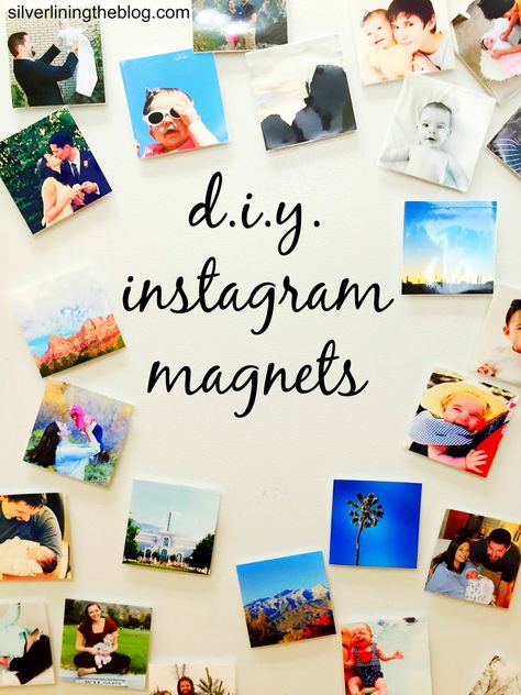 DIY Instagram fridge magnets. So easy, and everyone stops to ask how I did them! #diy #craft #instagram Fridge Magnets Diy, Magnets Diy, Diy Instagram, Magnet Quotes, Small Canvas Paintings, Easy A, Instagram Diy, Diy Picture, Small Canvas