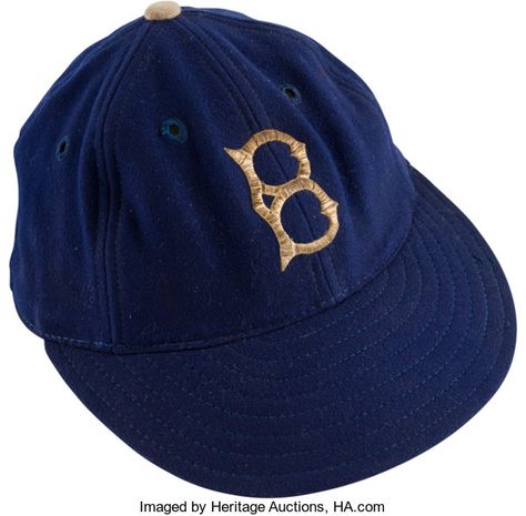 Circa 1947 Clyde Sukeforth Game Worn Brooklyn Dodgers Cap.... | Lot #54520 | Heritage Auctions Mlb Uniforms, Red Sox Logo, Brooklyn Dodgers, Mlb Jersey, Green Cap, White Caps, Sports Uniforms, November 17, Baseball Jerseys