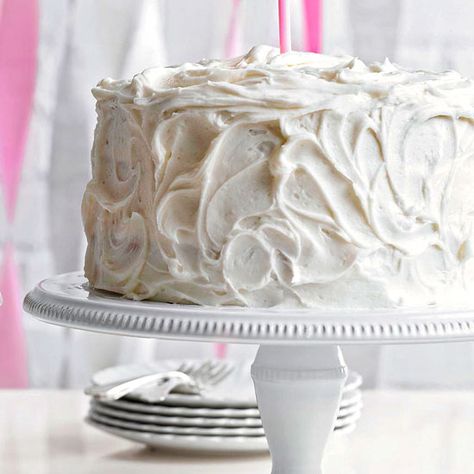 We think every day is a great day for our Classic Vanilla Cake! More of our best-ever spring recipes: http://www.bhg.com/recipes/from-better-homes-and-gardens/our-best-better-homes-and-gardens-spring-recipes/?socsrc=bhgpin051713classicvanillacake=11 Classic Vanilla Cake, Best Birthday Cake Recipe, Sour Cream Frosting, Chocolate Cream Cheese Frosting, Cakes To Make, Dessert Recipies, Vanilla Cake Recipe, Chocolate Cream Cheese, Birthday Cake Recipe