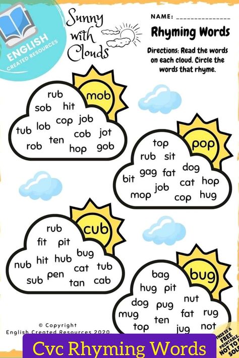 Cvc Worksheet - Rhyming Words in 2022 | Reading comprehension for kids, Rhyming words, Rhyming words worksheets Read Words Worksheet, Rhyming Words Worksheets Preschool, Rhyming Words Worksheets Grade 2, Rhyming Words Worksheets For Grade 1, Rhyming Words Worksheets Kindergarten, Phonics Rhymes, Rhyming Words Activities, Rhyming Words Worksheets, Rhyming Worksheet