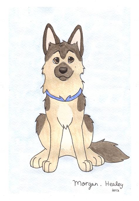 German Shepherd by ~Teal-Husky on deviantART How To Draw A German Shepherd Easy, How To Draw A German Shepherd, German Shepherd Drawing Easy, Simple Easy Drawings, Dogs Drawing, Dog Drawing Simple, Dog Tumblr, Easy Animal Drawings, Cartoon Drawings Disney