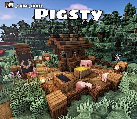 Aesthetic Minecraft Builds Survival, Minecraft Farm Aesthetic Animals, Minecraft House Inspiration Inside, Minecraft Breeding Animals, Minecraft Cow Pen Design, Minecraft Canyon Ideas, Minecraft Pigsty Ideas, Farm Decorations Minecraft, Minecraft Underground Animal Farm